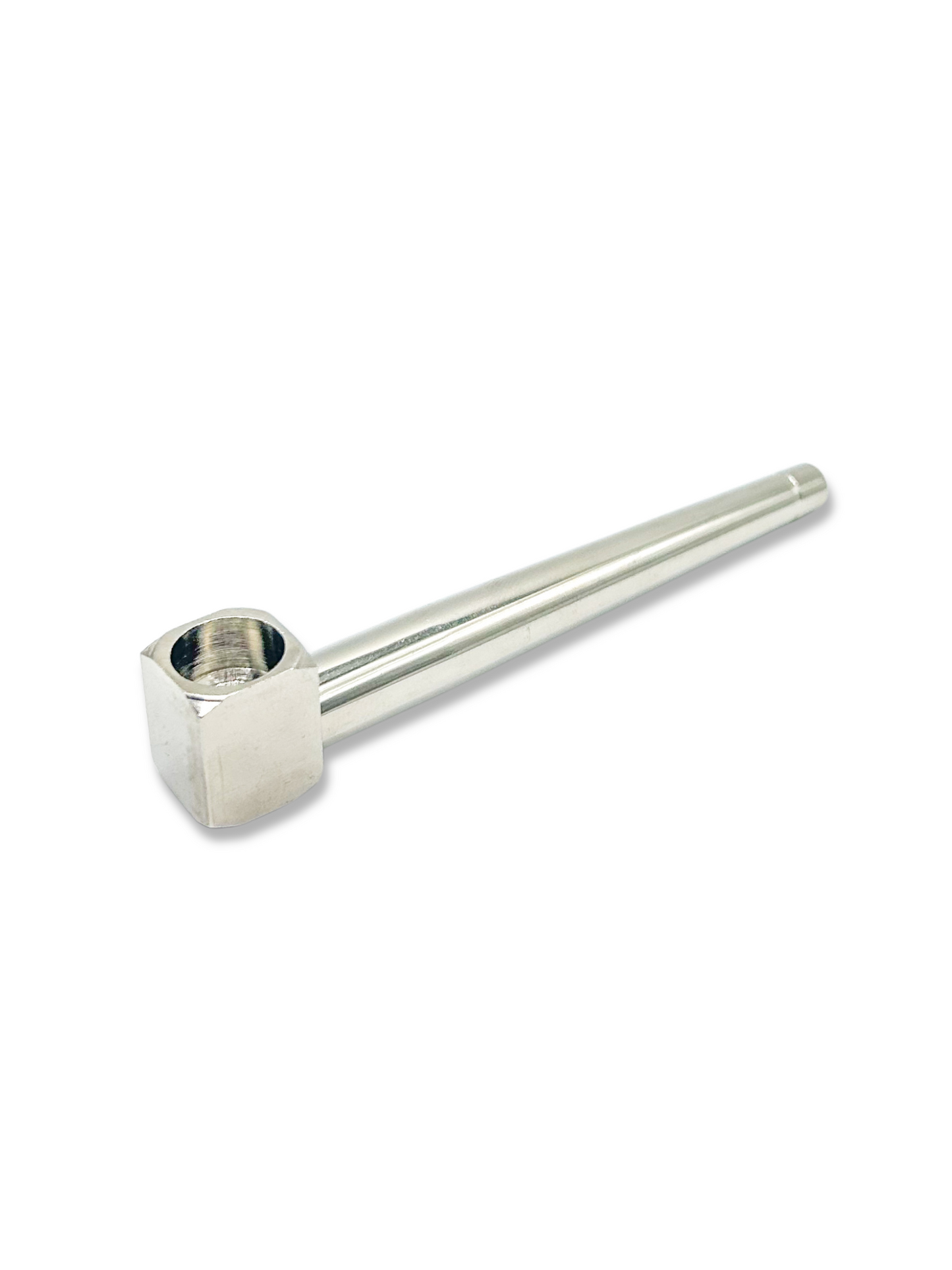 ⬜ Steel Classic Metal Pipe – Silver Finish (with Screens)