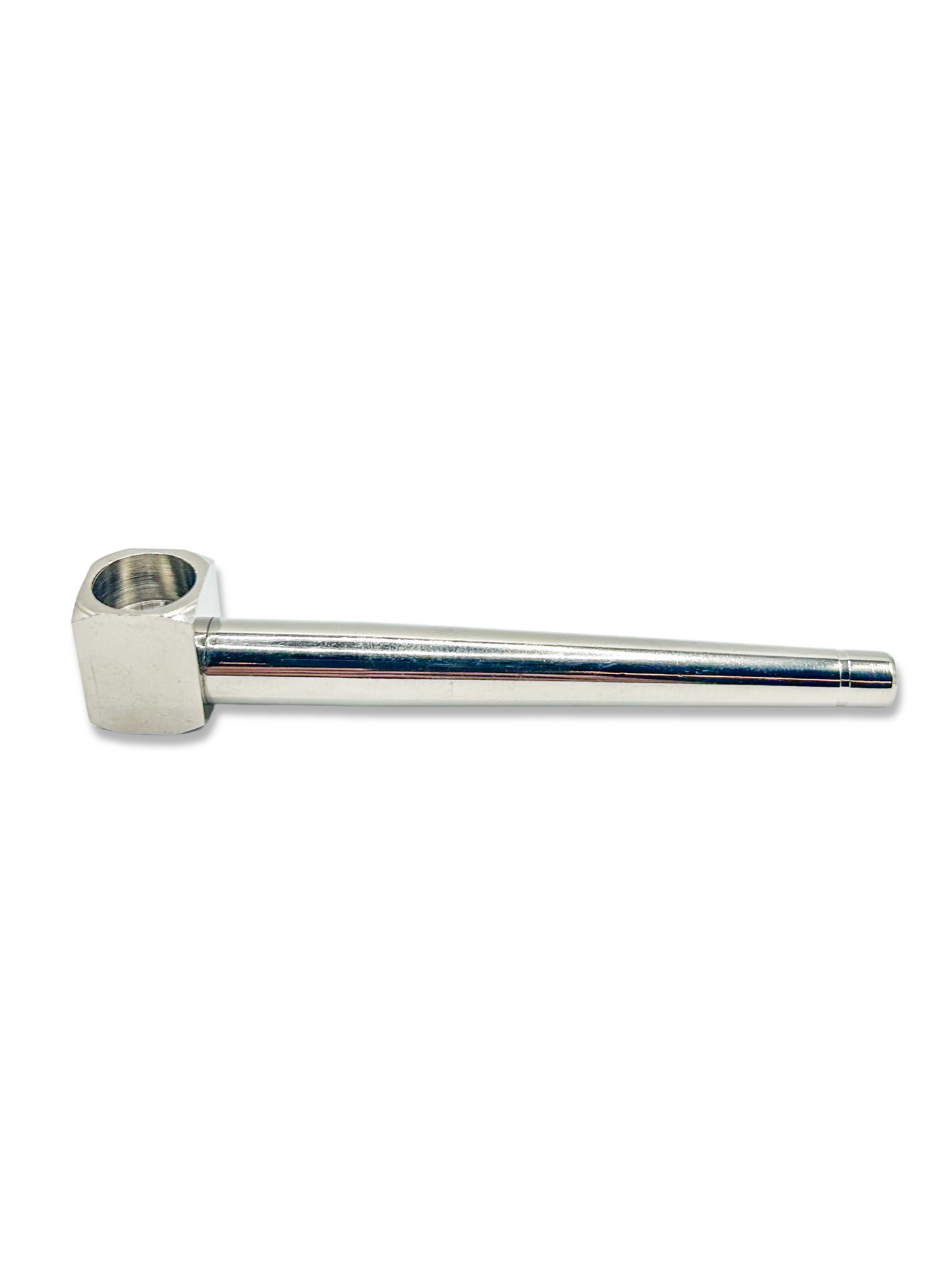 ⬜ Steel Classic Metal Pipe – Silver Finish (with Screens)
