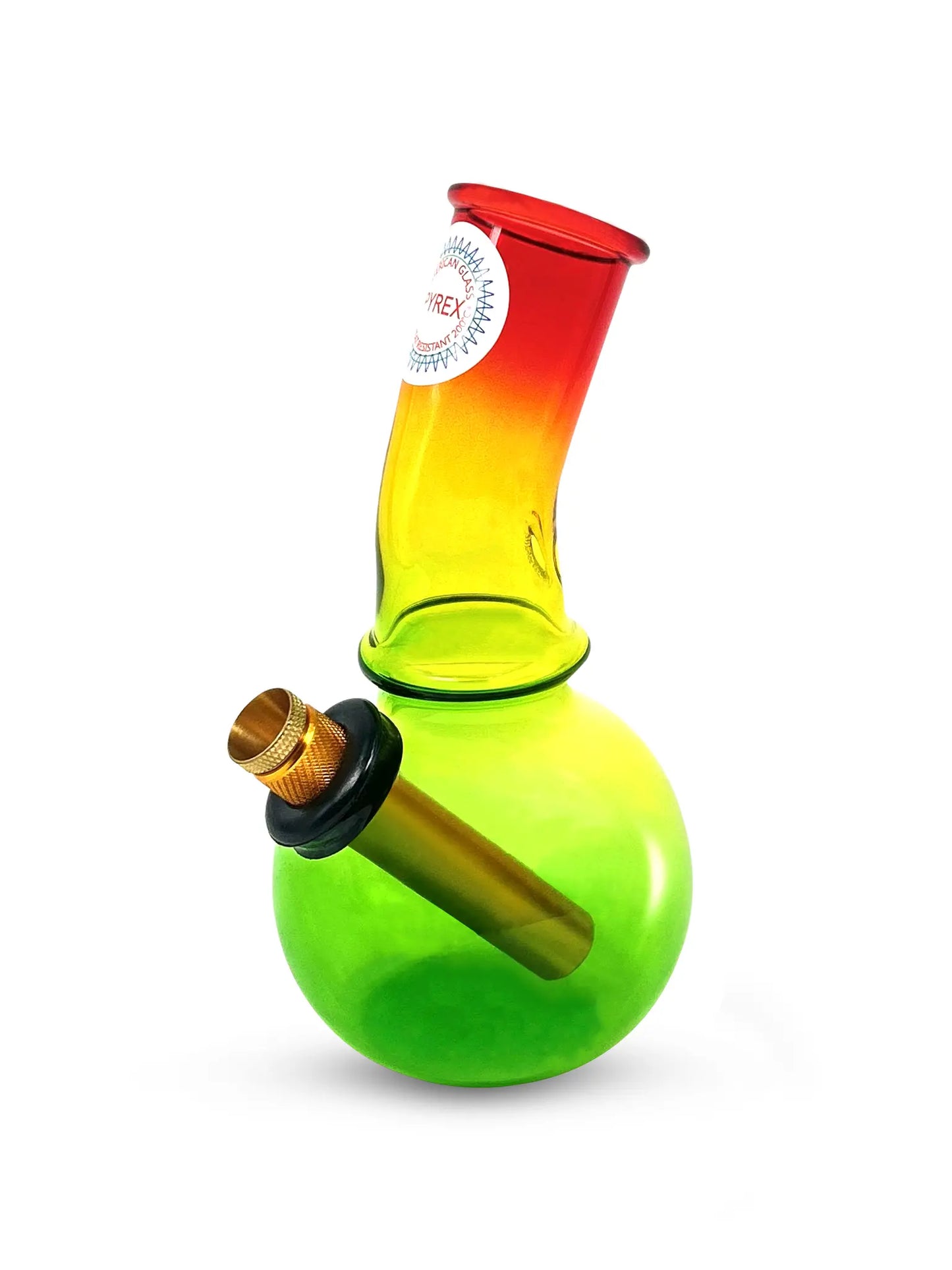 Small Rasta Vibe Bong – 15cm Glass Bubbler