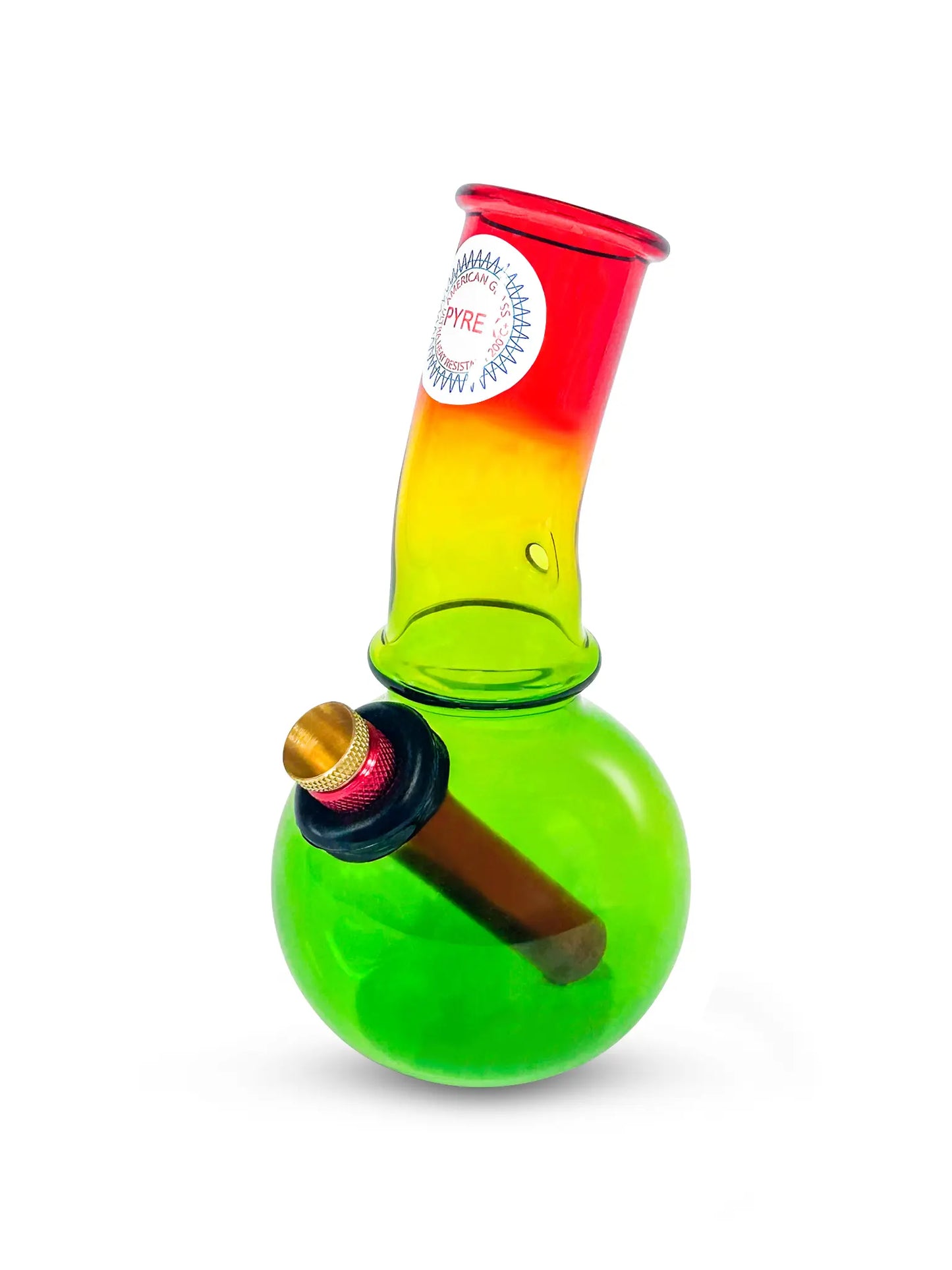 Small Rasta Vibe Bong – 15cm Glass Bubbler