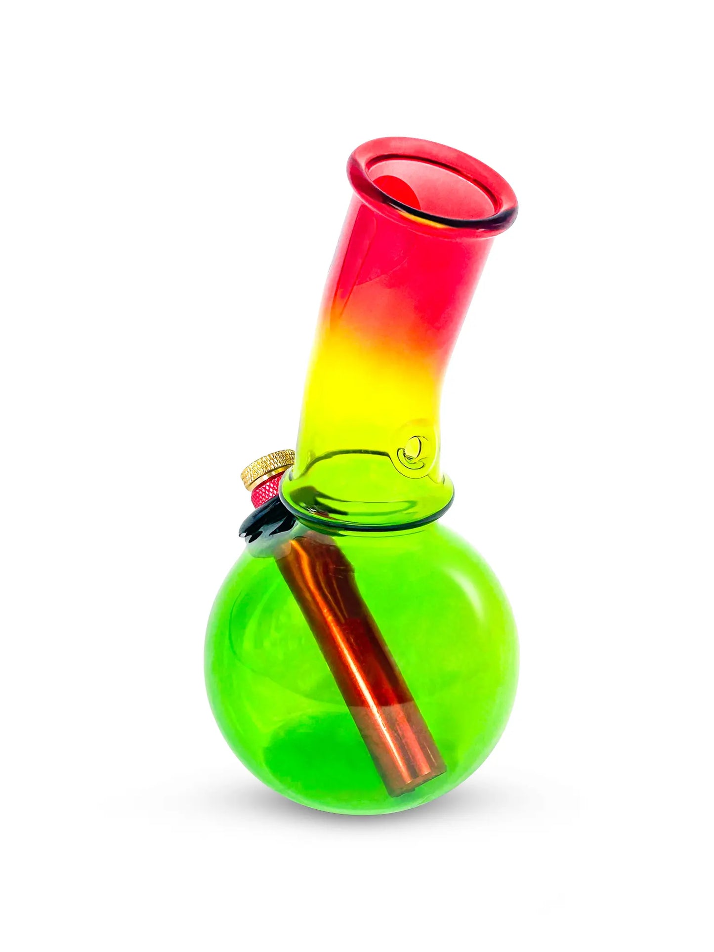 Small Rasta Vibe Bong – 15cm Glass Bubbler
