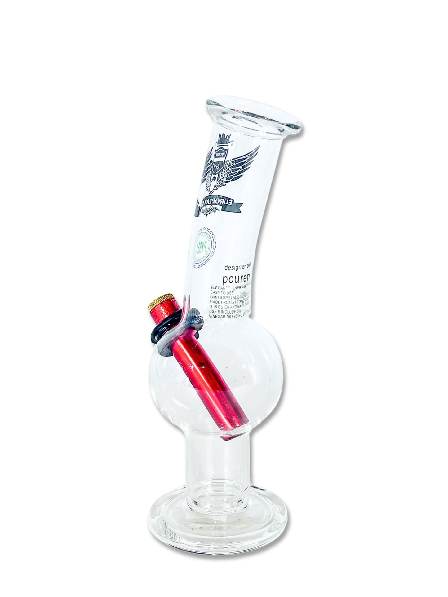 23 cm Travel-Friendly Bubble Glass Bong - Gong Bong