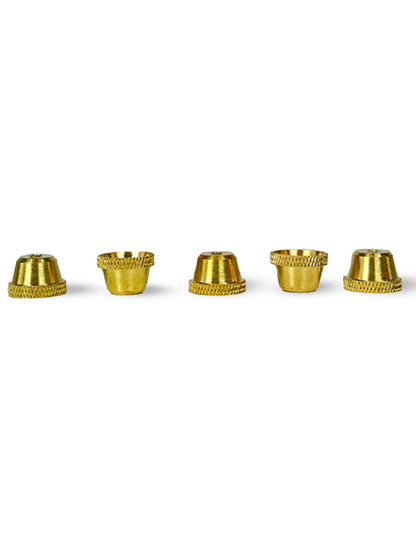 Premium Small Brass Smoking Cones – 5 Cones Per Pack