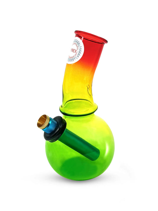 Small Rasta Vibe Bong – 15cm Glass Bubbler