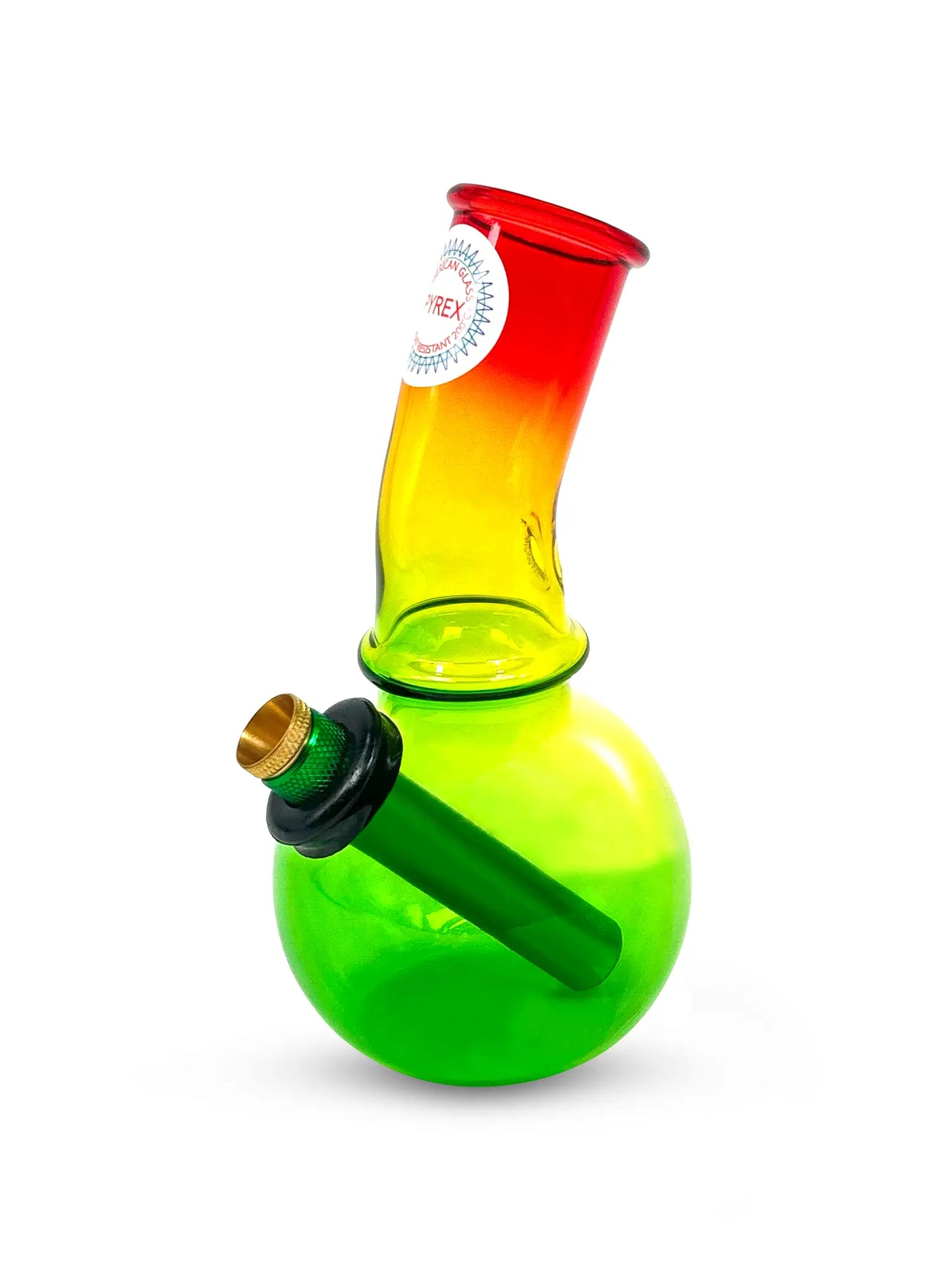 Small Rasta Vibe Bong – 15cm Glass Bubbler